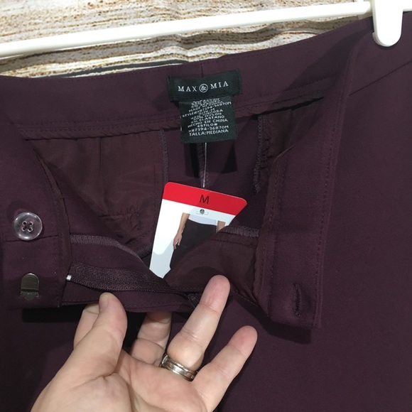 17 Max Mia burgundy pants item # 120968 - Picture 5 of 5